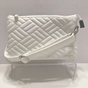 IHKWIP Triple Entry Quilted Crossbody Strap Chalk White